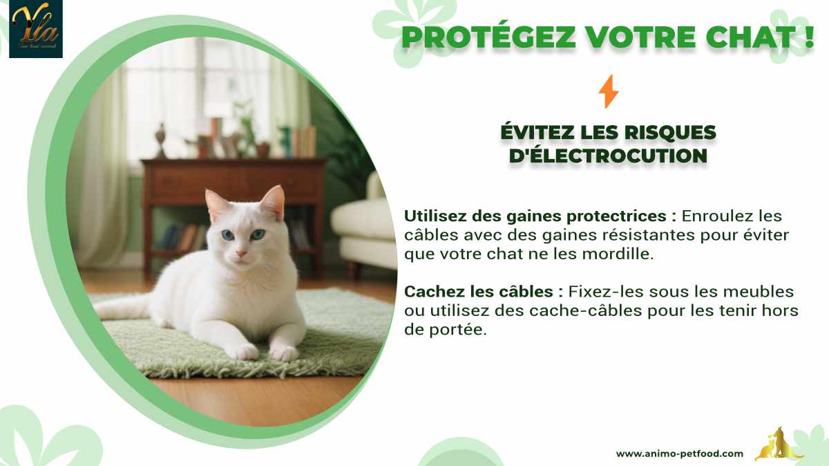 Prévenir les risques d'électrocution pour les chats : protection des câbles électriques et sécurité domestique